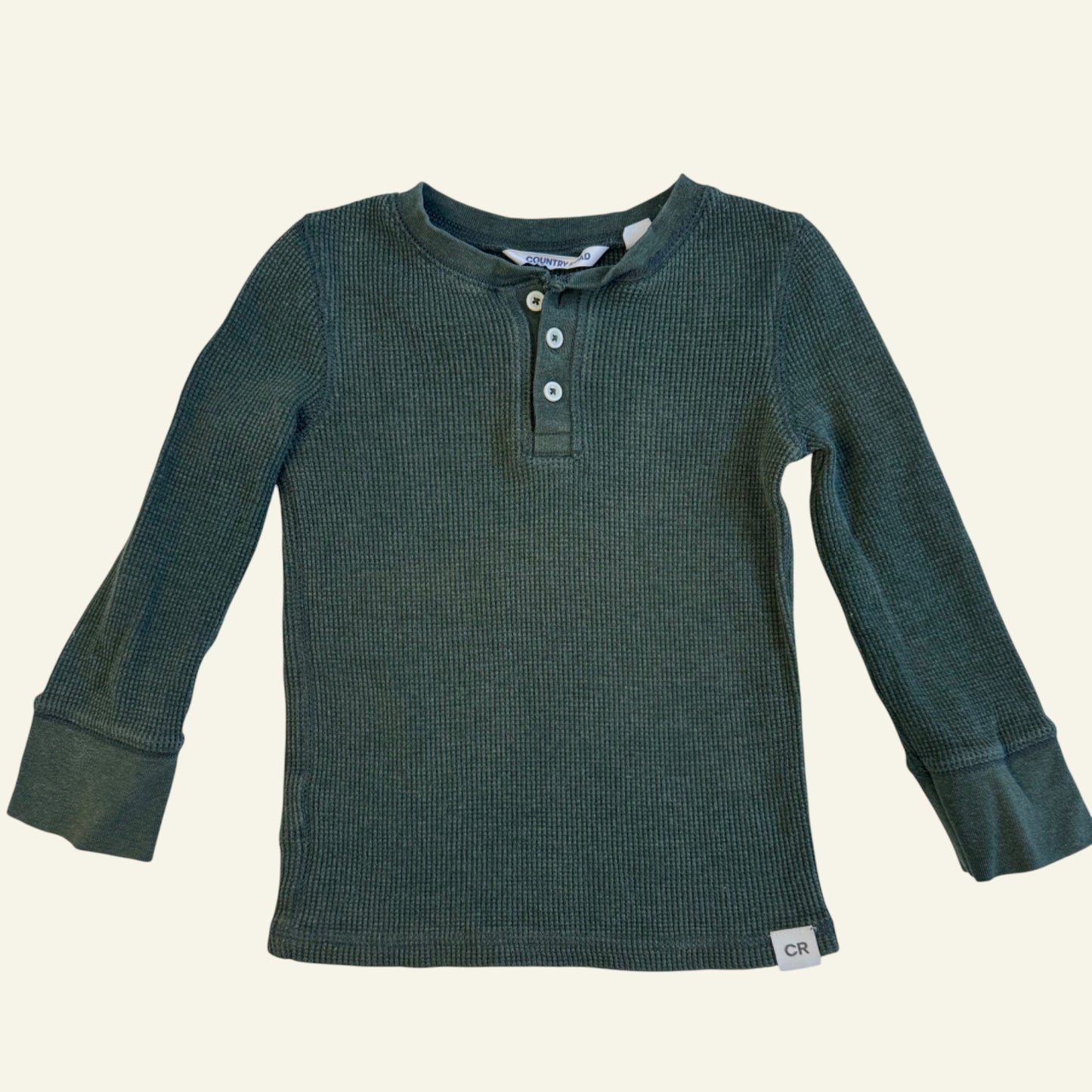 Country Road green henley top size 3
