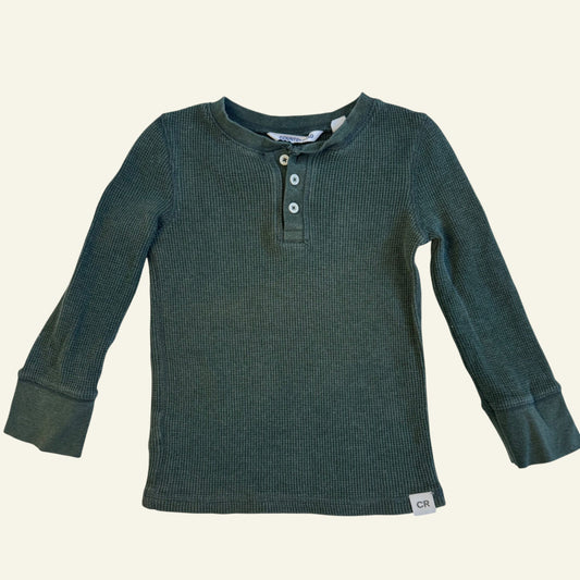 Country Road green henley top size 3