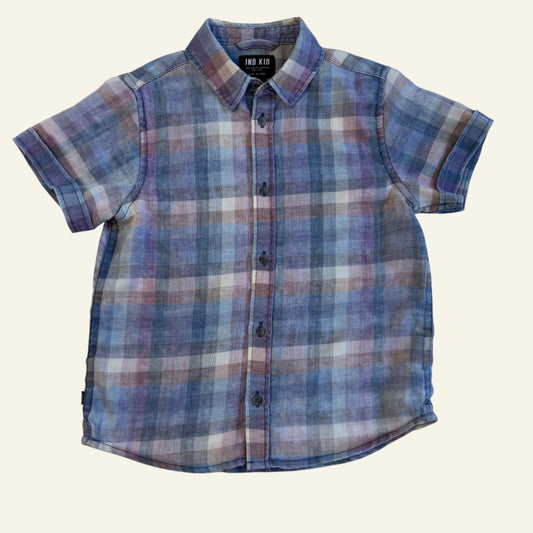 Ind Kid pastel check shirt size 2