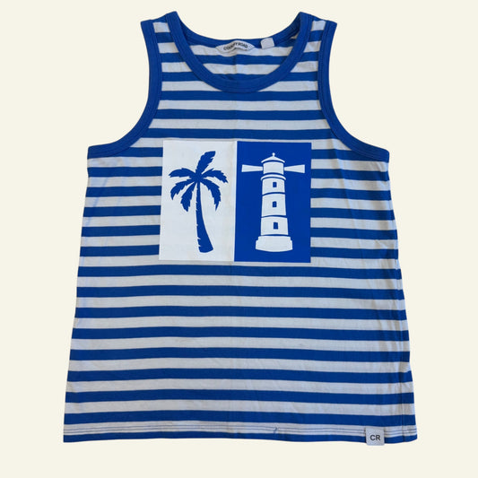 Country Road blue stripe singlet size 10