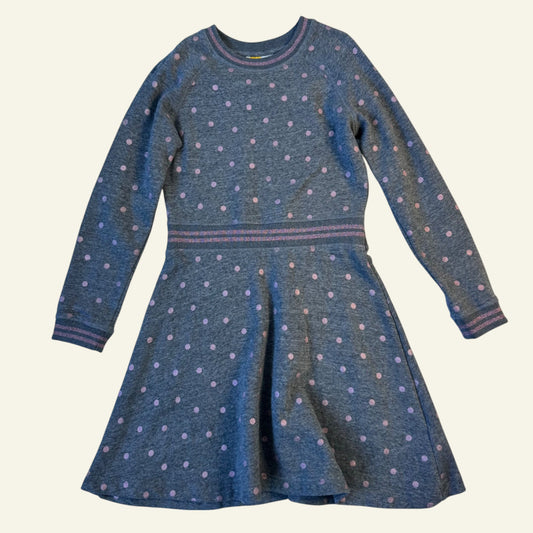 Mini Boden grey dotty jumper dress size 11-12