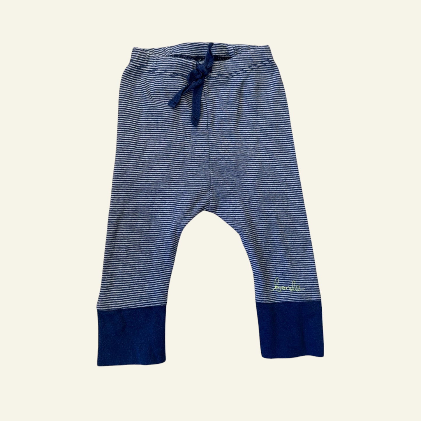Bonds blue and white stripe leggings size 00