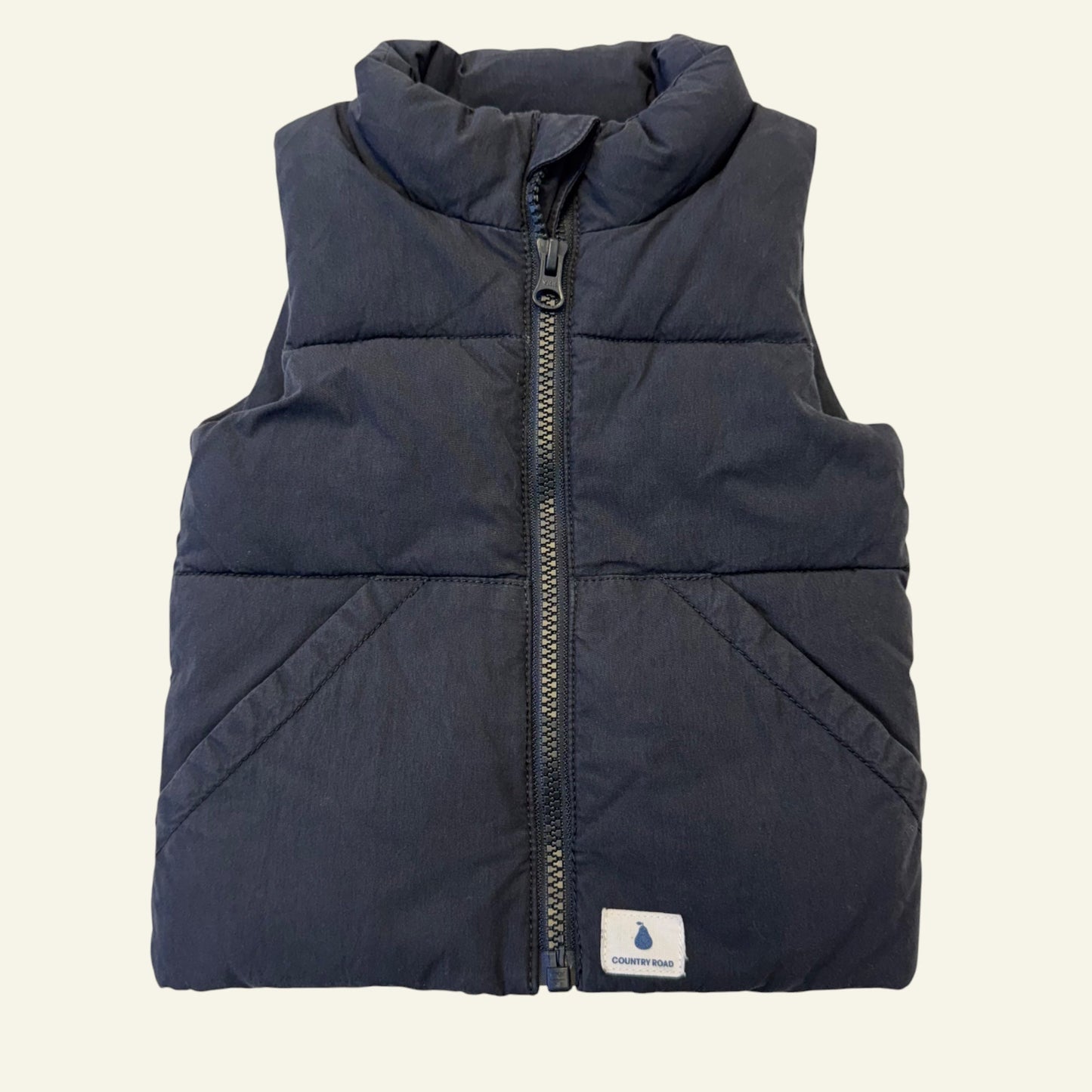 Country Road black puffer vest size 18-24m