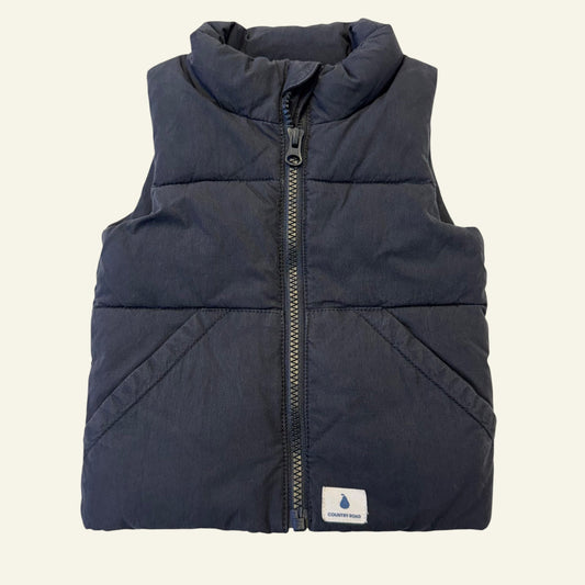 Country Road black puffer vest size 18-24m