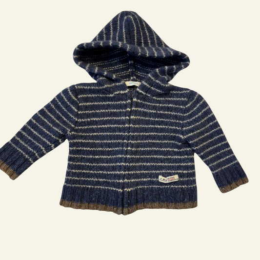 Country Road blue stripe jacket size 6-12m