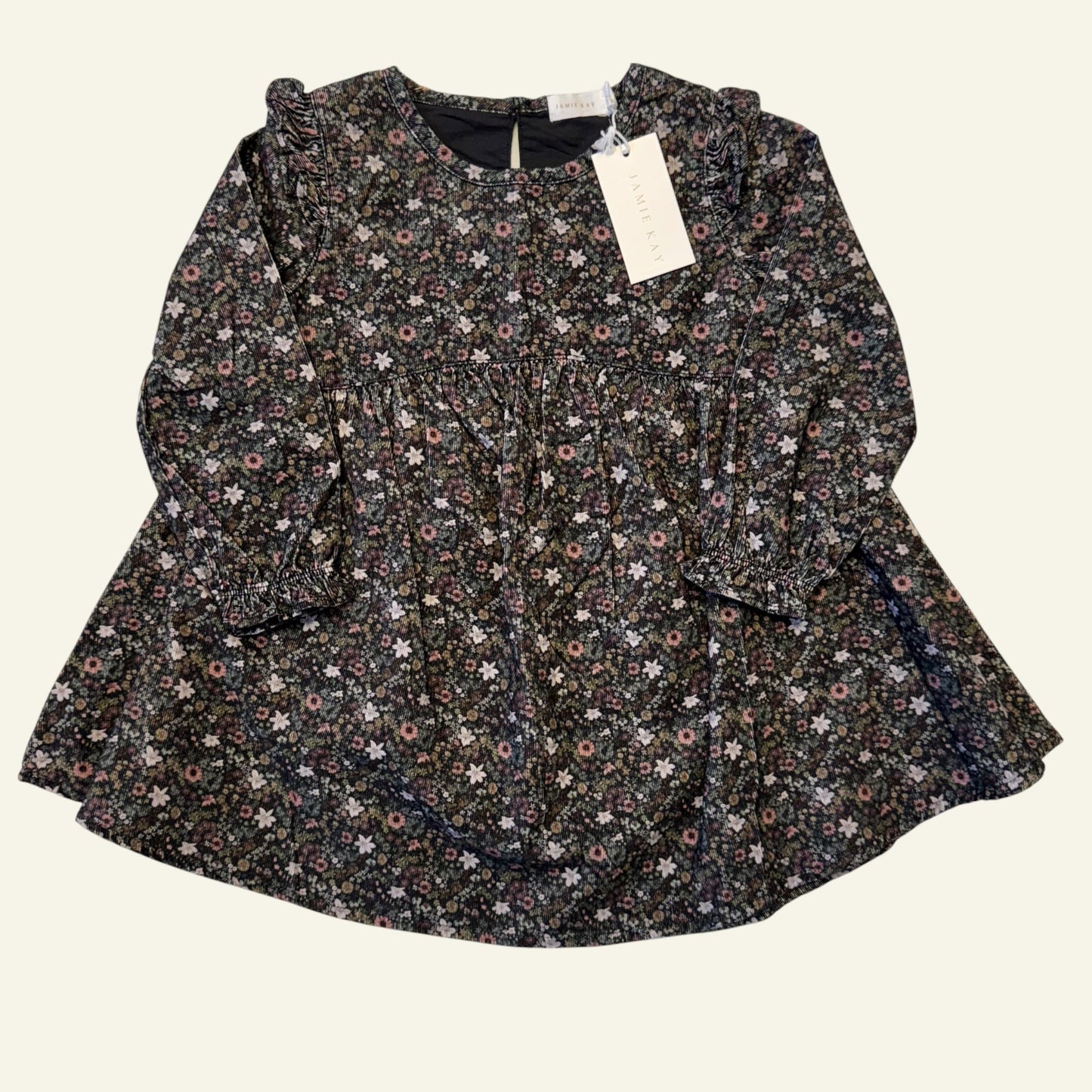 Jamie Kay dark floral cord dress size 3