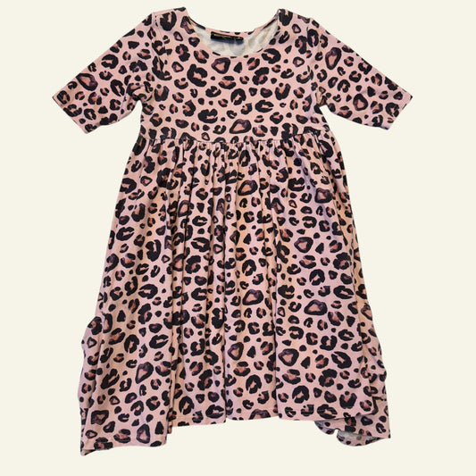 Rock Your Kid pink leopard dress size 8