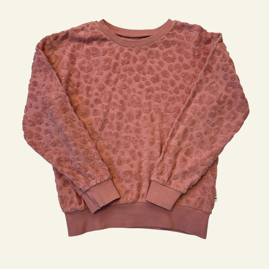 Hux pink leopard terry jumper size 8