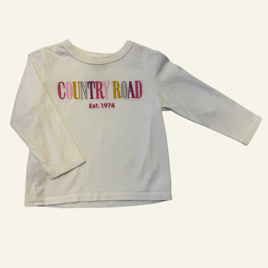 Country Road white logo long sleeve