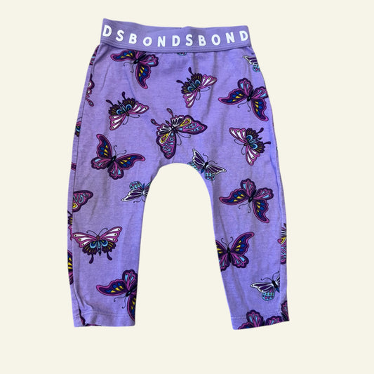 Bonds purple butterfly leggings size 0