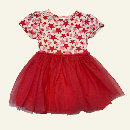 Target red star dress size 2
