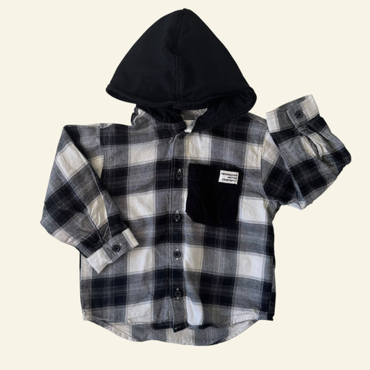 Zara black and white shacket size 12-18 months