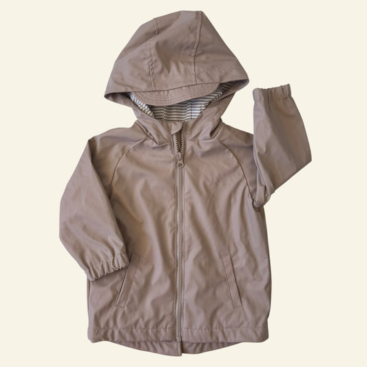 Country Road beige rain jacket size 12-18 months