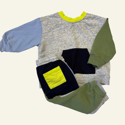 Seed grey tracksuit set size 6-12 months