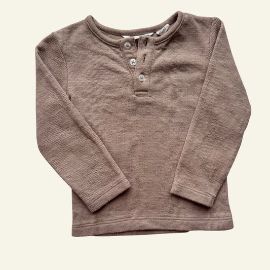 Country Road nude long sleeve top size 3-6 months