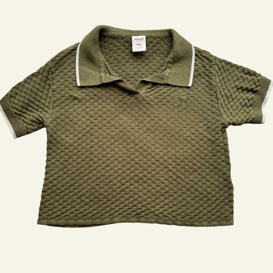 Seed green knit top size 12-18 months