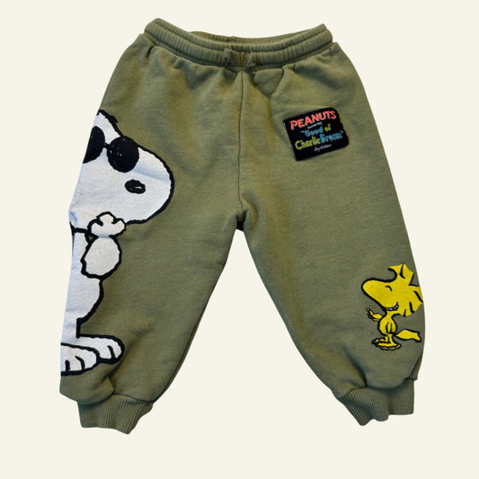 Zara green Snoopy pants size 12-18 months