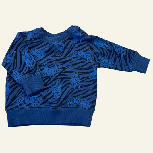 Milky blue tiger jumper size 3-6 months