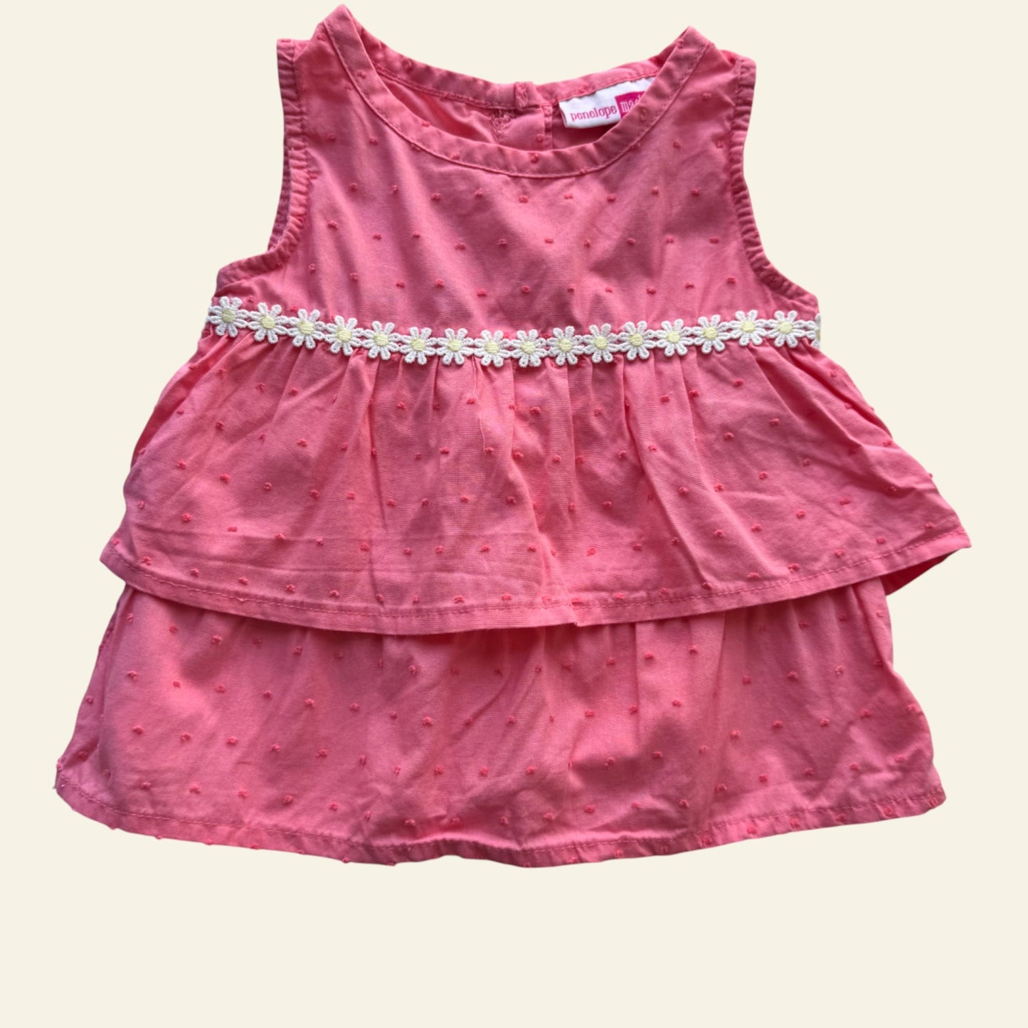Penelope Mack pink daisy top size 24 months