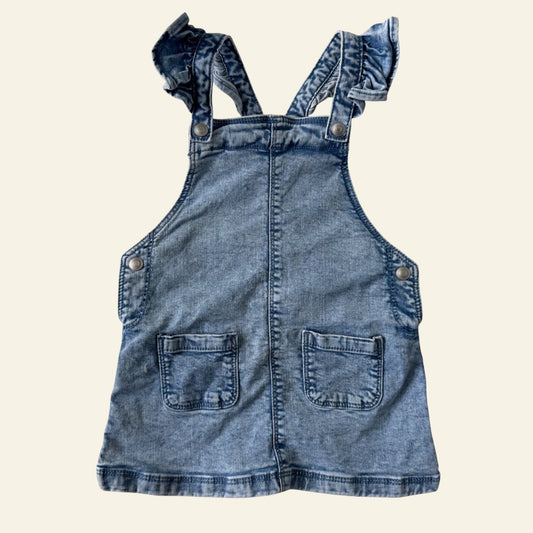 Dymples blue denim pinafore size 0