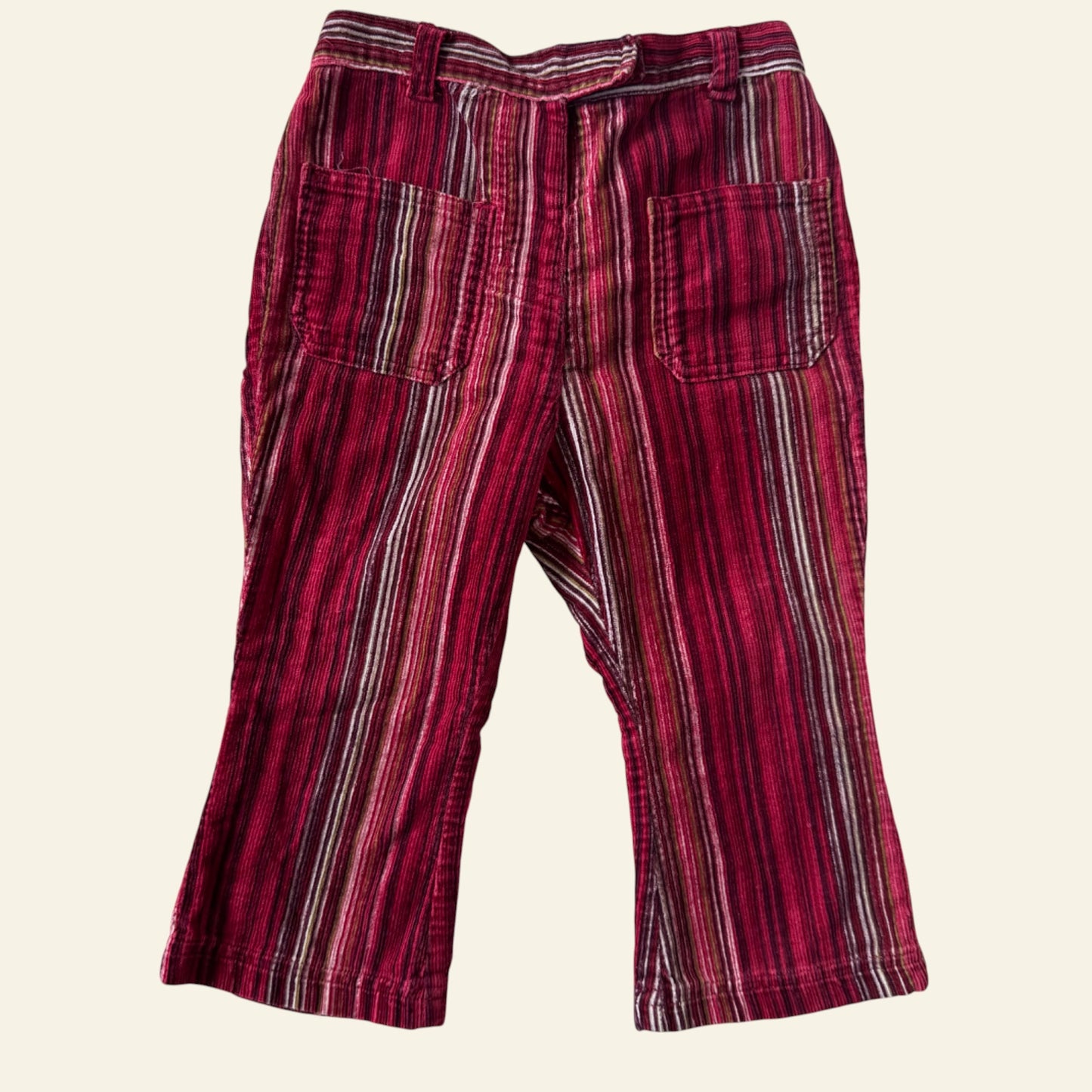 Kids Stuff red retro striped pants size 1