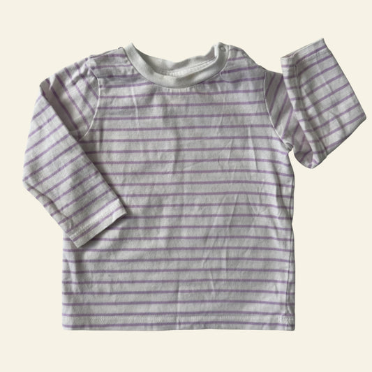 Sprout purple and white striped top size 0