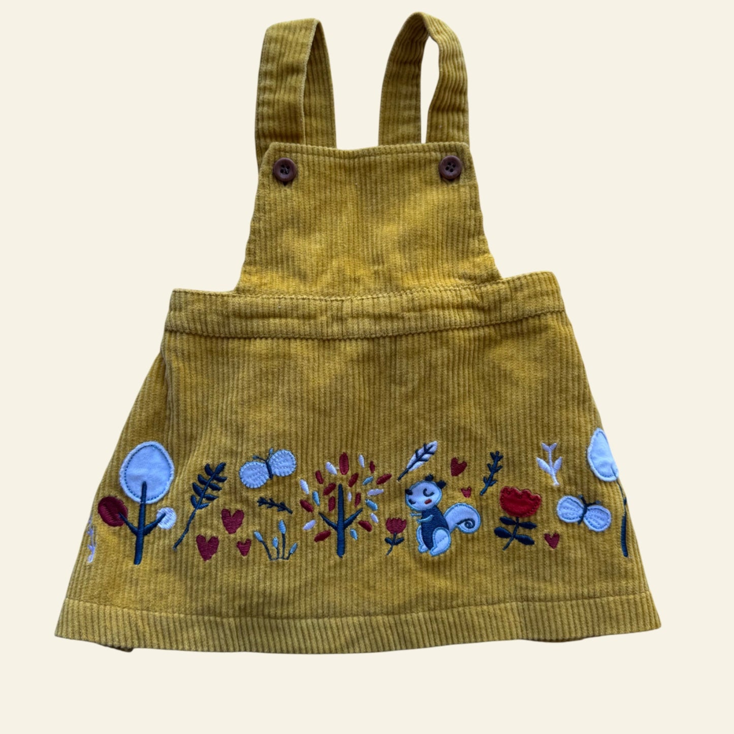 Ollies Place mustard pinafore size 000