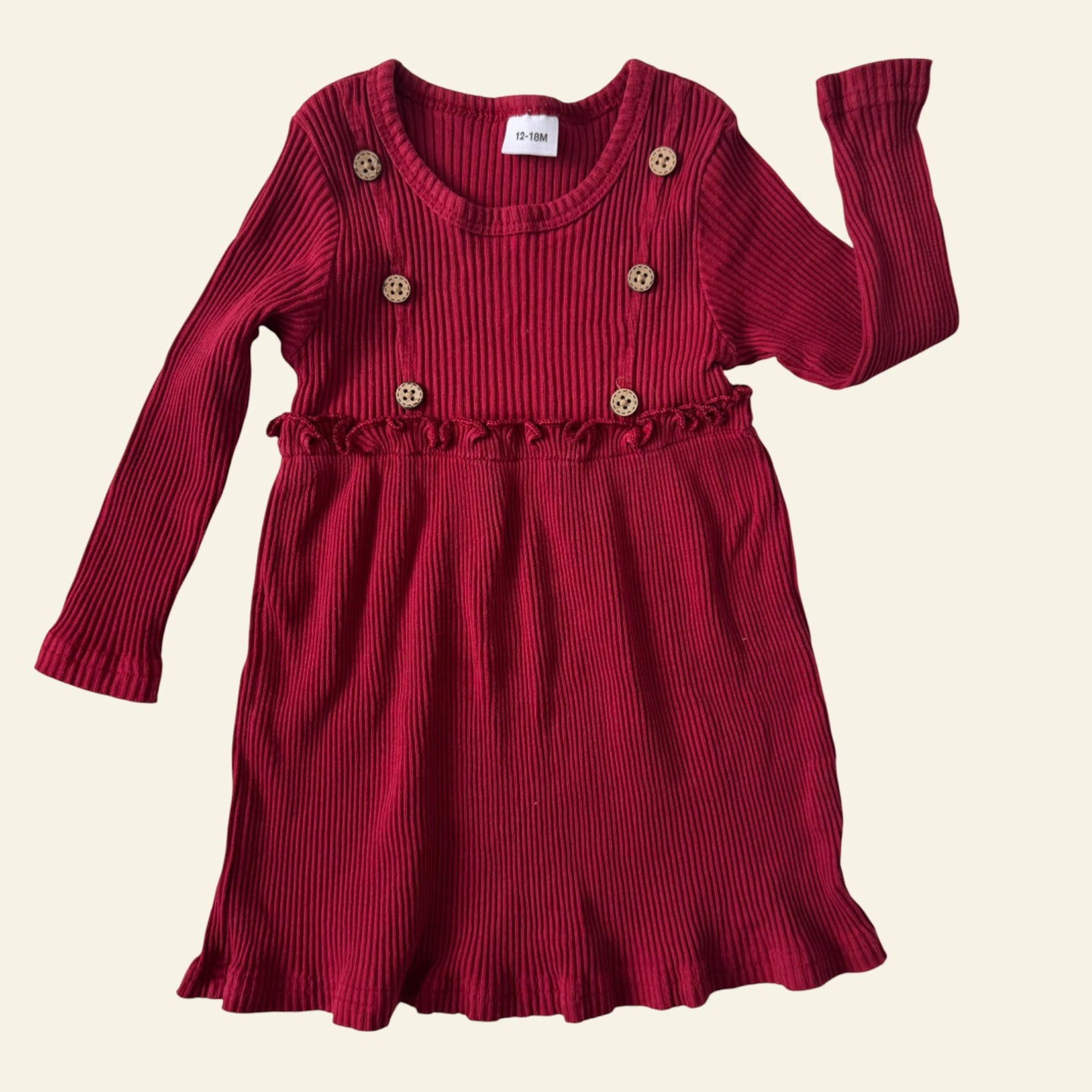 Red dress with buttons size 1