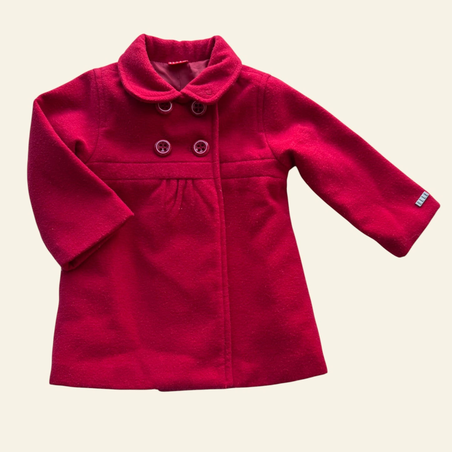 Elle red coat size 9 months