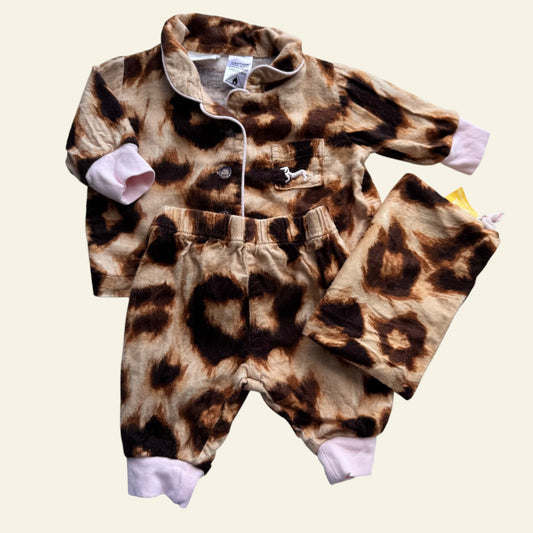 Peter Alexander leopard flannalette pyjamas size 000
