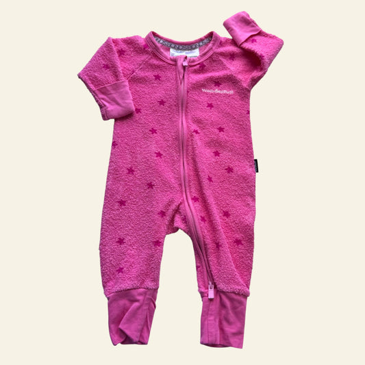 Bonds pink star poodlette wondersuit size 0000