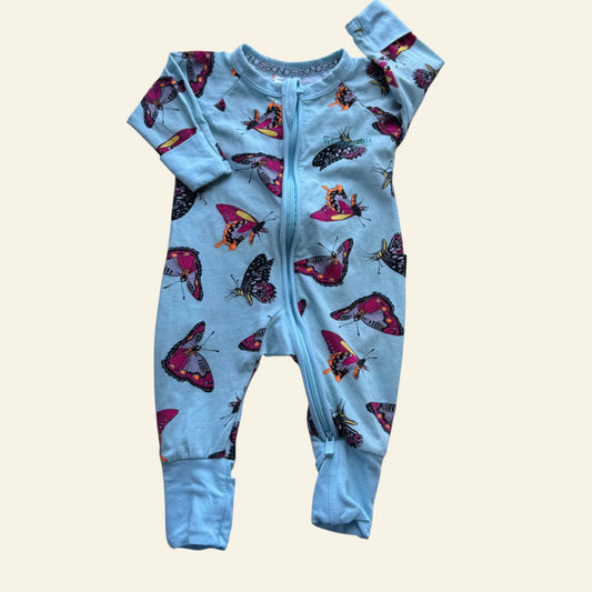 Bonds blue butterfly wondersuit size 0000