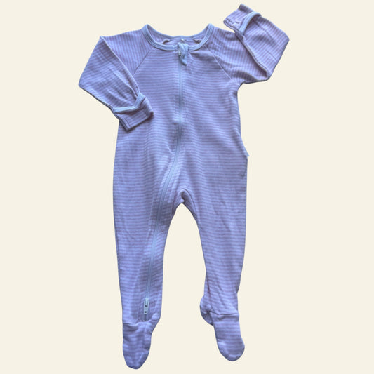 Purebaby pink stripe onesie size 000