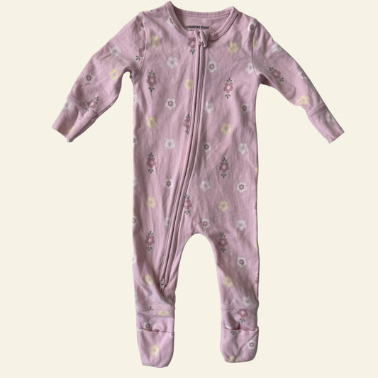 Country Road pink floral onesie size 000