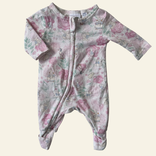 Peter Rabbit pink onesie size 0000