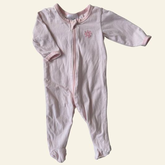 4baby pink and white stripe oneise size 000