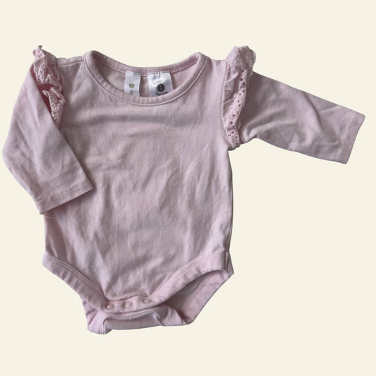 Dymples light pink frill bodysuit size 000