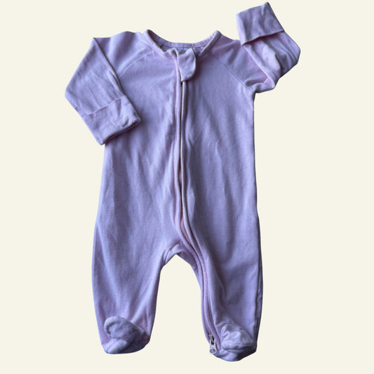 Target pink and white stripe onesie size 0000