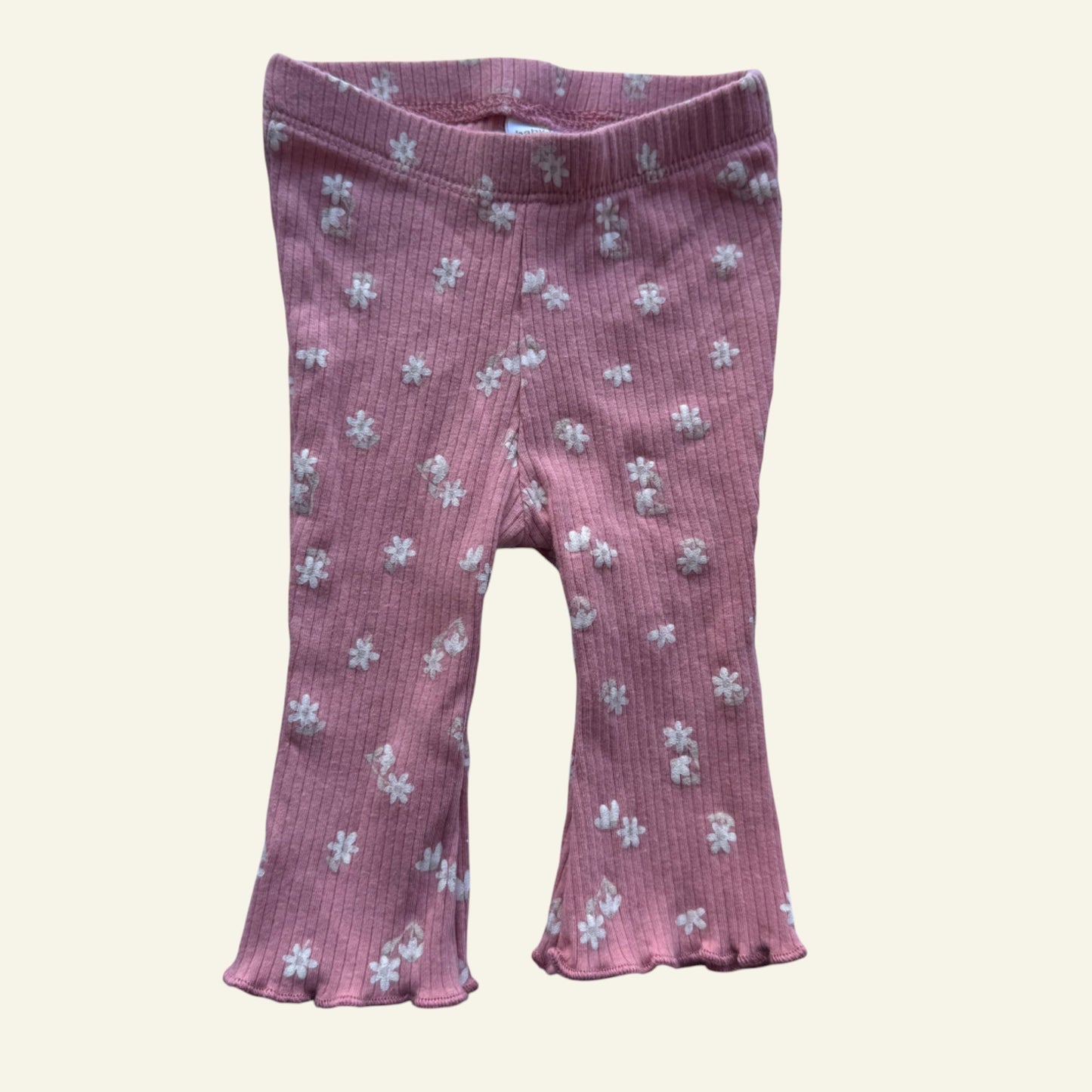 Baby Berry pink floral flare pants size 0000