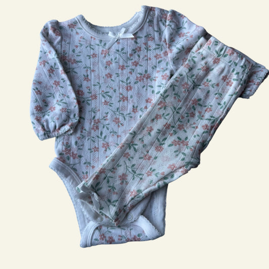 Dymples cream floral set size 000