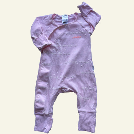 Bonds pink cozysuit size 0000