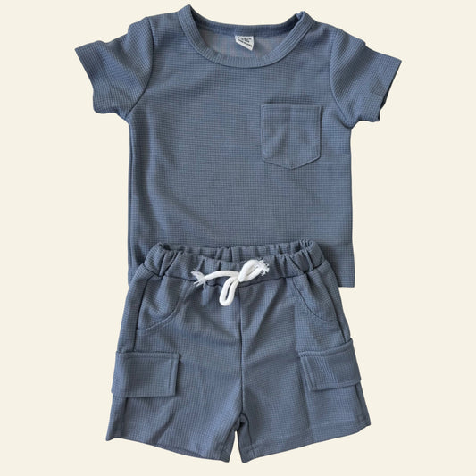 Shein blue set size 6-9 months