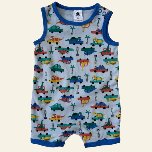 Dymples dinosaur cars romper size 00