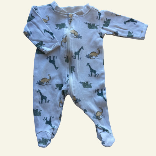Anko white dino onesie size 0000