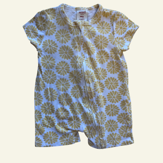 Seed yellow floral onesie size 000