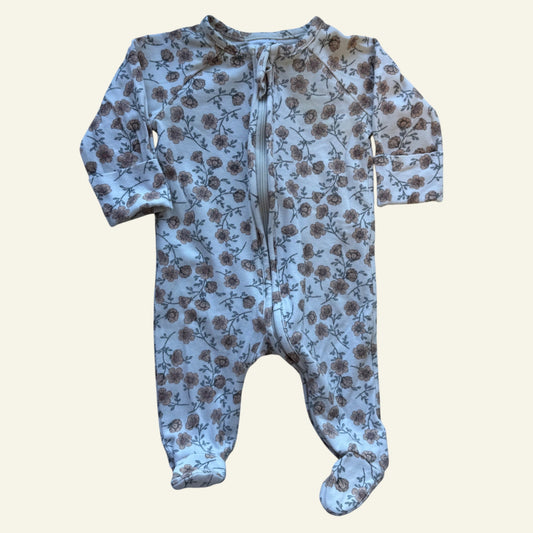Target orange floral onesie size 0000