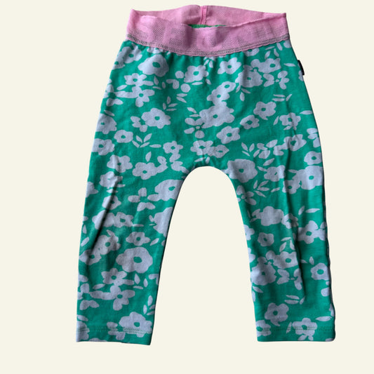 Bonds green floral leggings size 1 (Perfectly Imperfect)