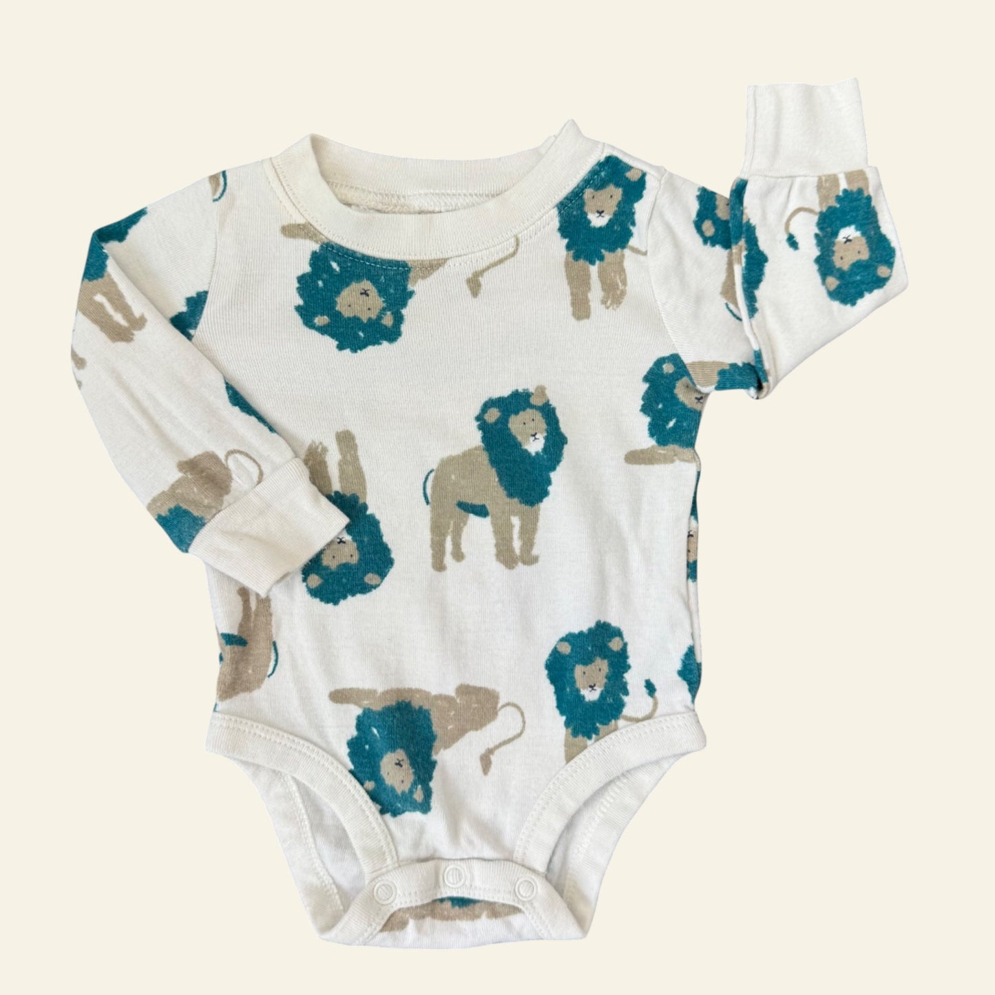 Carters white lion bodysuit size 3m