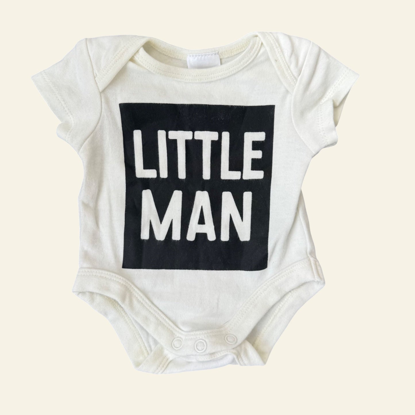Baby Berry little man white bodysuit size 0000