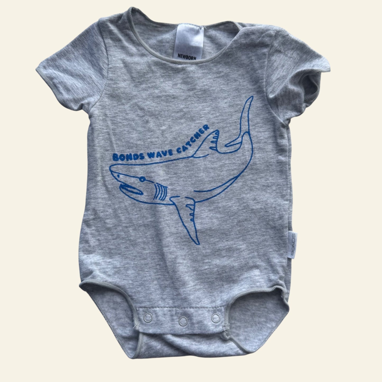 Bonds grey shark bodysuit size 0000